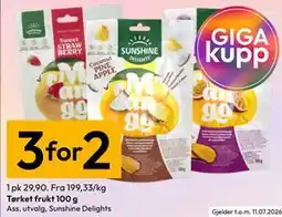 Gigaboks Tørket frukt 100 g tilbud