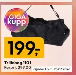 Gigaboks Trillebag 110 l tilbud