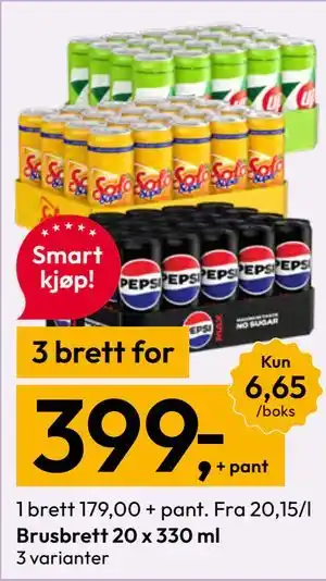 Gigaboks Brusbrett 20 x 330 ml tilbud