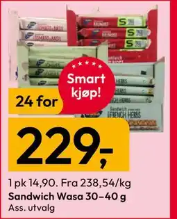 Gigaboks Sandwich Wasa 30–40 g tilbud
