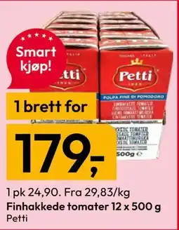Gigaboks Finhakkede tomater 12 x 500 g tilbud
