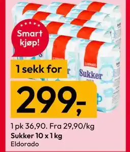 Gigaboks Sukker 10 x 1 kg tilbud