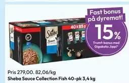 Gigaboks Sheba Sauce Collection Fish 40-pk 3,4 kg tilbud