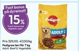Gigaboks Pedigree tørrfôr 7 kg tilbud