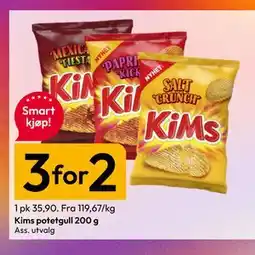 Gigaboks Kims potetgull 200 g tilbud