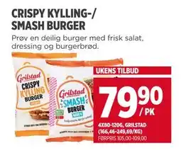 Meny CRISPY KYLLING-/ SMASH BURGER tilbud