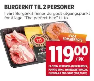 Meny BURGERKIT TIL 2 PERSONER tilbud