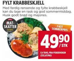 Meny FYLT KRABBESKJELL tilbud