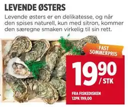 Meny LEVENDE ØSTERS tilbud