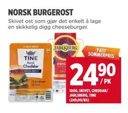 Meny NORSK BURGEROST tilbud