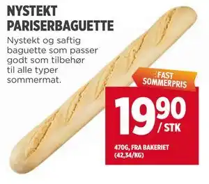 Meny NYSTEKT PARISERBAGUETTE tilbud
