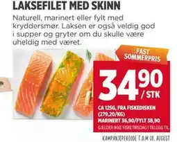 Meny LAKSEFILET MED SKINN tilbud
