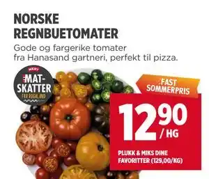 Meny NORSKE REGNBUETOMATER tilbud