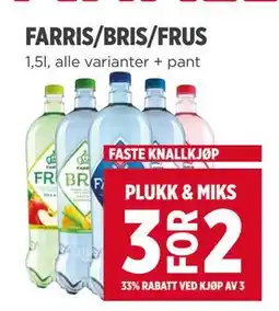 Meny FARRIS/BRIS/FRUS tilbud