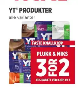 Meny YT PRODUKTER tilbud