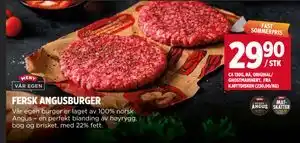 Meny FERSK ANGUSBURGER tilbud