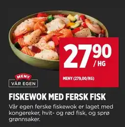 Meny FISKEWOK MED FERSK FISK tilbud