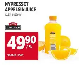 Meny NYPRESSET APPELSINJUICE tilbud