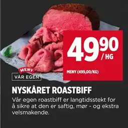 Meny NYSKÅRET ROASTBIFF tilbud