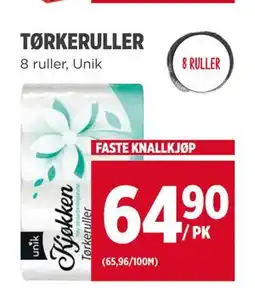 Meny TØRKERULLER tilbud