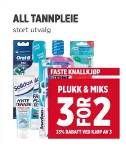 Meny ALL TANNPLEIE tilbud