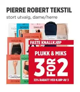 Meny PIERRE ROBERT TEKSTIL tilbud
