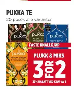 Meny PUKKA TE tilbud