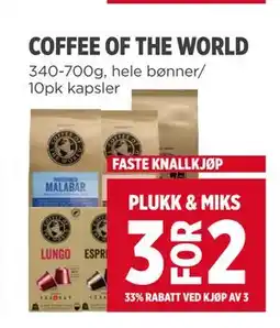 Meny COFFEE OF THE WORLD tilbud