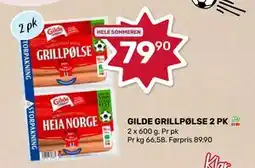 Matkroken GILDE GRILLPØLSE 2 PK tilbud