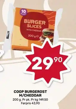 Matkroken COOP BURGEROST M/CHEDDAR tilbud