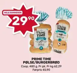 Matkroken PRIME TIME PØLSE/BURGERBRØD tilbud