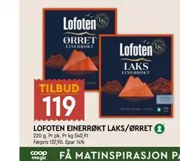 Coop Mega LOFOTEN EINERRØKT LAKS/ØRRET tilbud