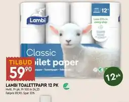 Coop Mega LAMBI TOALETTPAPIR 12 PK tilbud