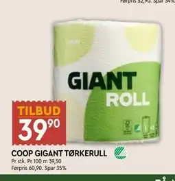 Coop Mega COOP GIGANT TØRKERULL tilbud