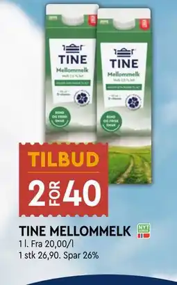 Coop Mega TINE MELLOMMELK tilbud