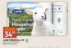 Coop Mega LAMBI TØRKERULL 4 PK tilbud