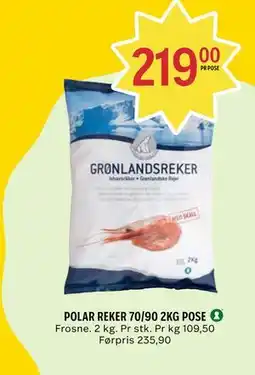 Coop Prix POLAR REKER 70/90 2KG POSE tilbud
