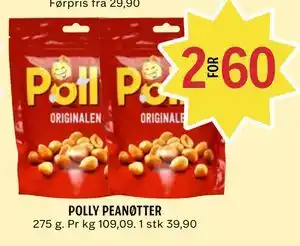Coop Prix POLLY PEANØTTER tilbud