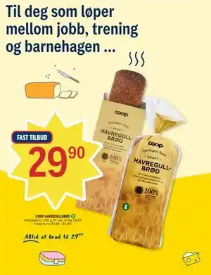 Coop Prix COOP HAVREGULLBRØD tilbud