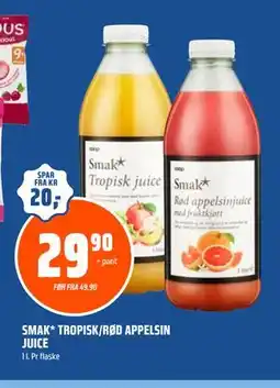 Coop Obs SMAK* TROPISK/RØD APPELSIN JUICE tilbud