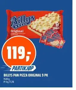 Coop Obs BILLYS PAN PIZZA ORIGINAL 9 PK tilbud