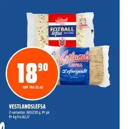 Coop Obs VESTLANDSLEFSA tilbud