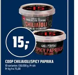 Coop Obs COOP CHILIAIOLI/SPICY PAPRIKA tilbud