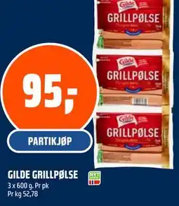 Coop Obs GILDE GRILLPØLSE tilbud