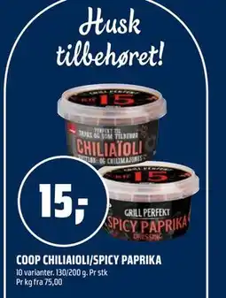 Coop Obs COOP CHILIAIOLI/SPICY PAPRIKA tilbud