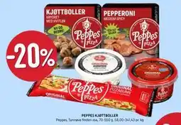 Rema 1000 PEPPES KJØTTBOLLER tilbud