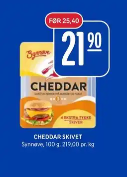 Rema 1000 CHEDDAR SKIVET tilbud