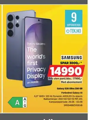 POWER Galaxy S26 Ultra 256 GB tilbud