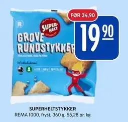 Rema 1000 SUPERHELTSTYKKER tilbud