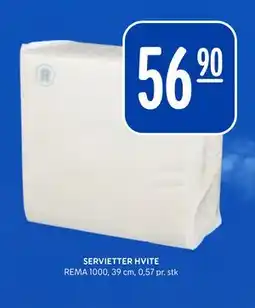 Rema 1000 SERVIETTER HVITE tilbud